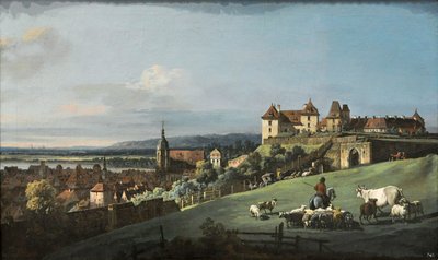 Pirna, the Sonnenstein Fortress by Bernardo Bellotto